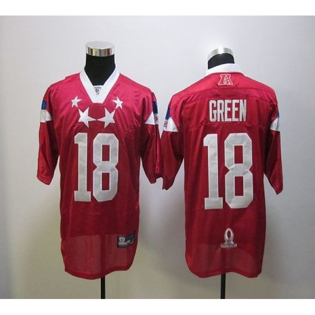 NFL Jersey Bengals #18 A.J. Green Red 2012 Pro Bowl Stitched