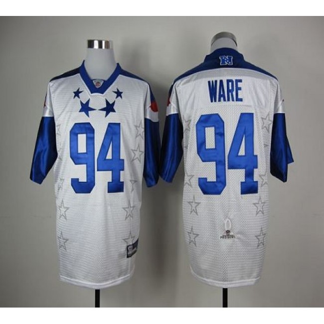 NFL Jersey Cowboys #94 DeMarcus Ware White 2012 Pro Bowl Stitched