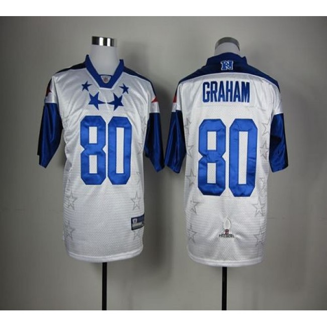 NFL Jersey Saints #80 Jimmy Graham White 2012 Pro Bowl Stitched