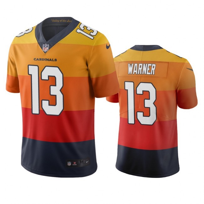 Arizona Cardinals #13 Kurt Warner Sunset Orange Vapor Limited City Edition NFL Jersey