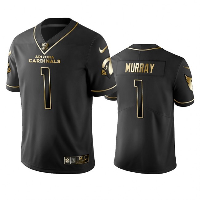 Cardinals #1 Kyler Murray Men's Stitched NFL Vapor Untouchable Limited Black Golden Jersey