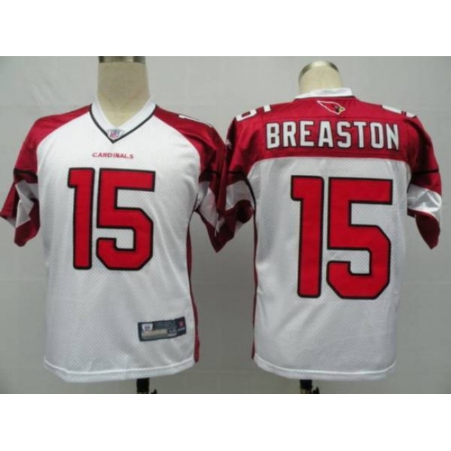 Cardinals #15 Steve Breaston White Stitched NFL Jersey
