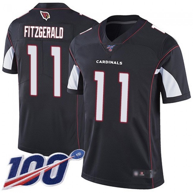 Nike Cardinals #11 Larry Fitzgerald Black Alternate Men's Stitched NFL 100th Season Vapor Limited Jersey
