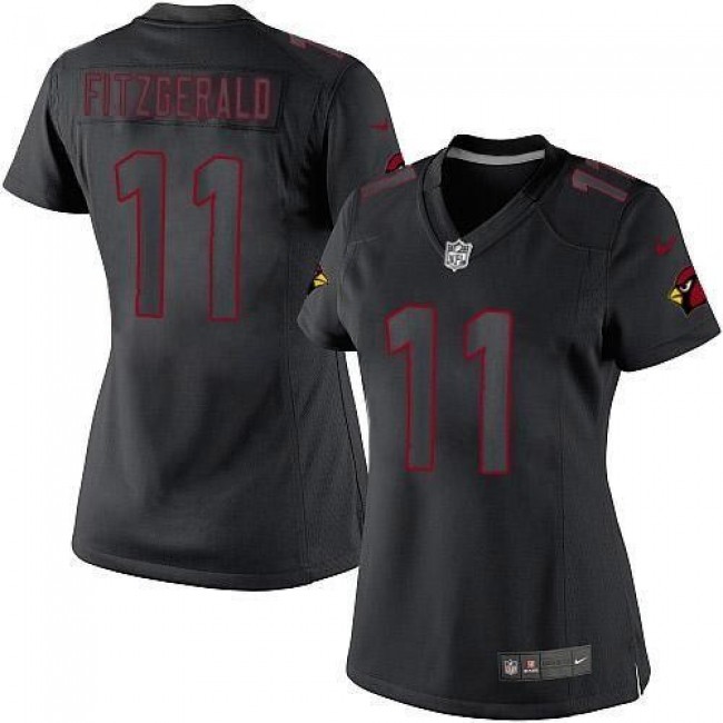 Women's Cardinals #11 Larry Fitzgerald Black Impact Stitched NFL Limited Jersey
