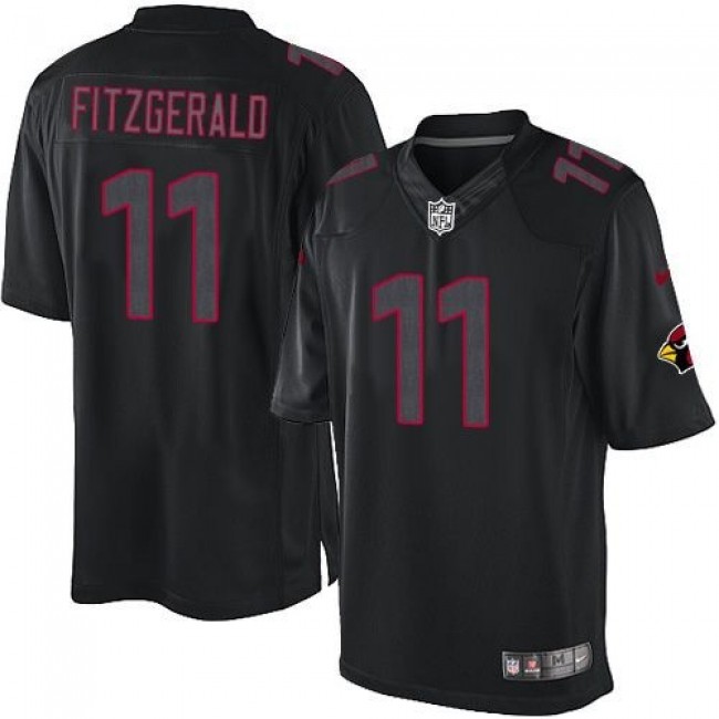 Nike Cardinals #11 Larry Fitzgerald Black Men's Stitched NFL Impact Limited Jersey