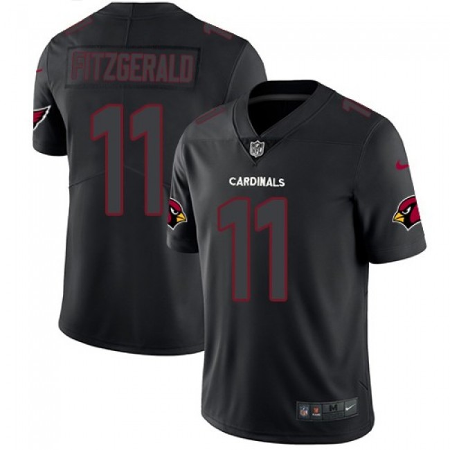 Nike Cardinals #11 Larry Fitzgerald Black Men's Stitched NFL Limited Rush Impact Jersey