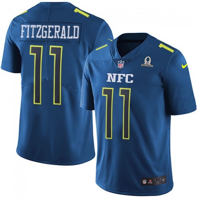 Arizona Cardinals #11 Larry Fitzgerald Navy Youth Stitched NFL Limited NFC 2017 Pro Bowl Jersey