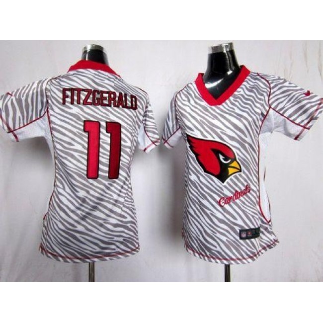 Women's Cardinals #11 Larry Fitzgerald Zebra Stitched NFL Elite Jersey