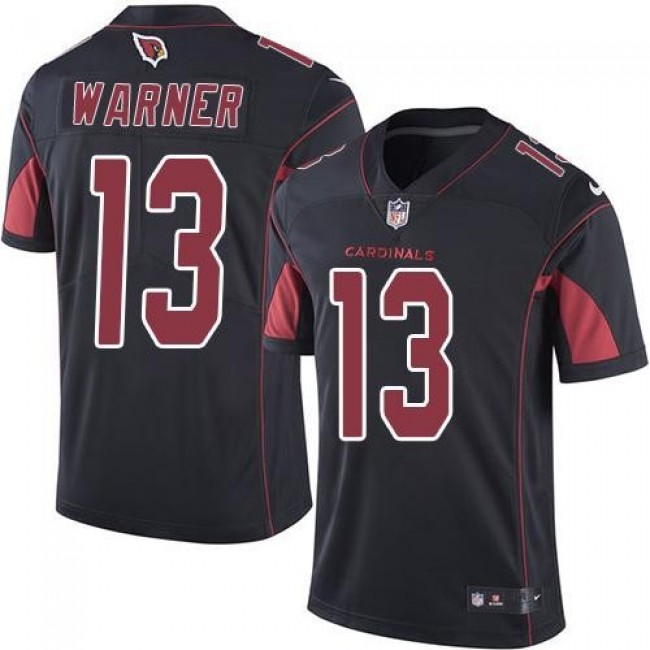 Arizona Cardinals #13 Kurt Warner Black Youth Stitched NFL Limited Rush Jersey