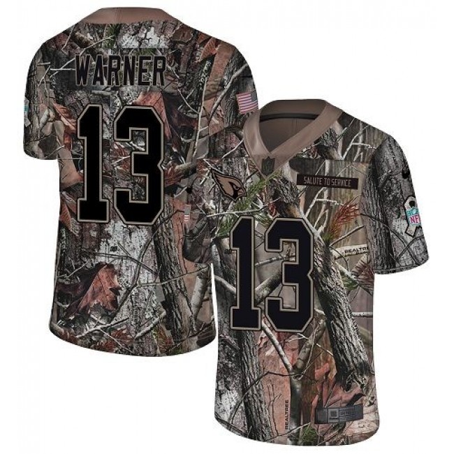 Nike Cardinals #13 Kurt Warner Camo Men's Stitched NFL Limited Rush Realtree Jersey