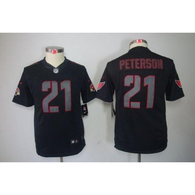 Arizona Cardinals #21 Patrick Peterson Black Impact Youth Stitched NFL Limited Jersey