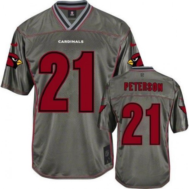 Nike Cardinals #21 Patrick Peterson Grey Men's Stitched NFL Elite Vapor Jersey