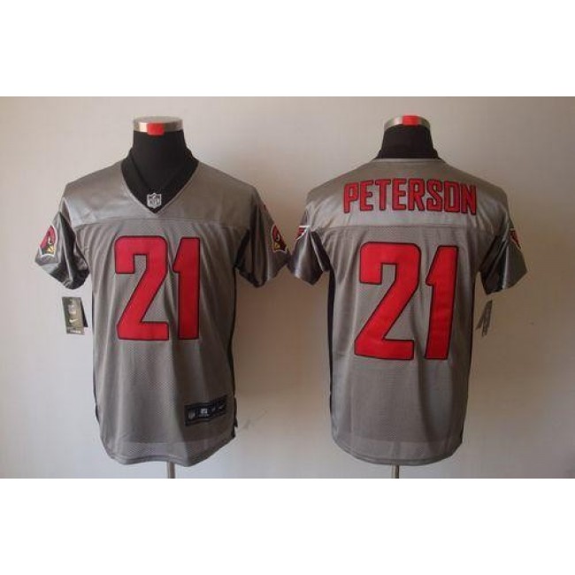 Nike Cardinals #21 Patrick Peterson Grey Shadow Men's Stitched NFL Elite Jersey