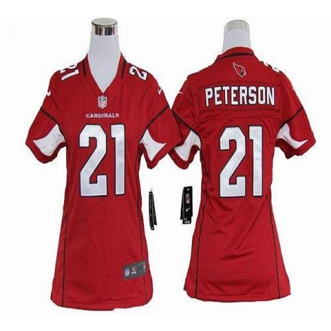 Women's Cardinals #21 Patrick Peterson Red Team Color Stitched NFL Elite Jersey