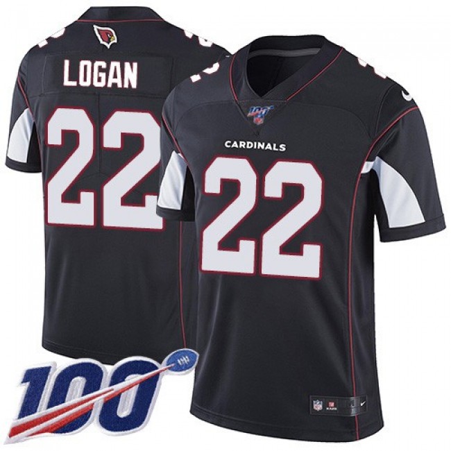 Nike Cardinals #22 T.J. Logan Black Alternate Men's Stitched NFL 100th Season Vapor Limited Jersey
