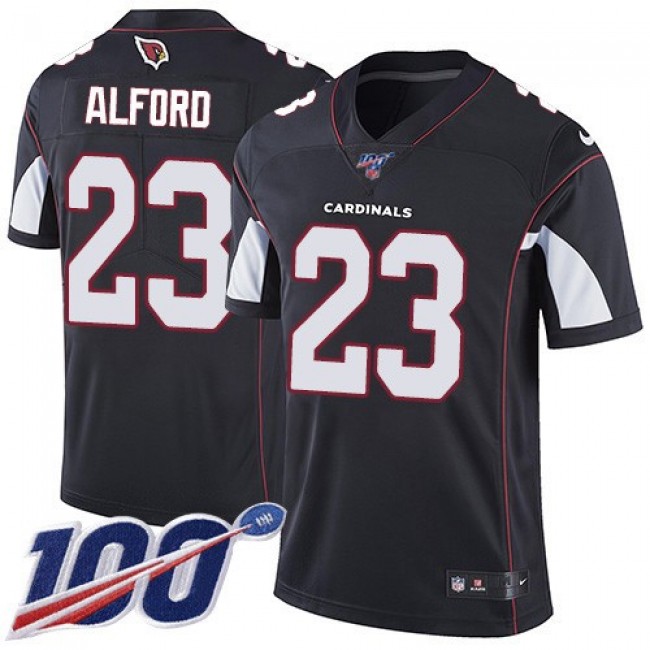 Nike Cardinals #23 Robert Alford Black Alternate Men's Stitched NFL 100th Season Vapor Limited Jersey