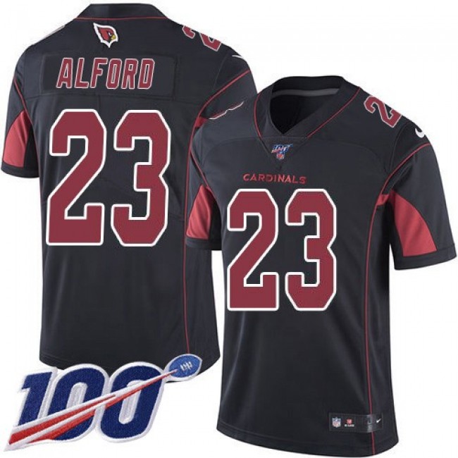 Nike Cardinals #23 Robert Alford Black Men's Stitched NFL Limited Rush 100th Season Jersey