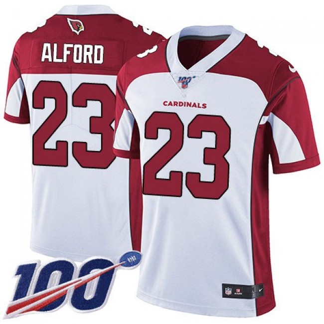 Nike Cardinals #23 Robert Alford White Men's Stitched NFL 100th Season Vapor Limited Jersey