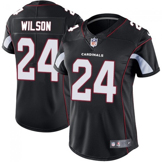 Women's Cardinals #24 Adrian Wilson Black Alternate Stitched NFL Vapor Untouchable Limited Jersey