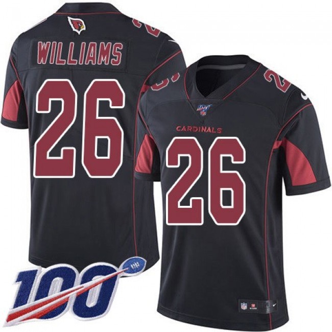 Nike Cardinals #26 Brandon Williams Black Men's Stitched NFL Limited Rush 100th Season Jersey