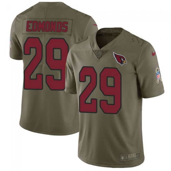Nike Cardinals #29 Chase Edmonds Olive Men's Stitched NFL Limited 2017 Salute to Service Jersey