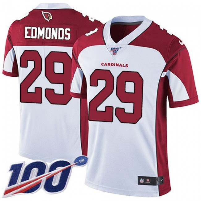 Nike Cardinals #29 Chase Edmonds White Men's Stitched NFL 100th Season Vapor Limited Jersey