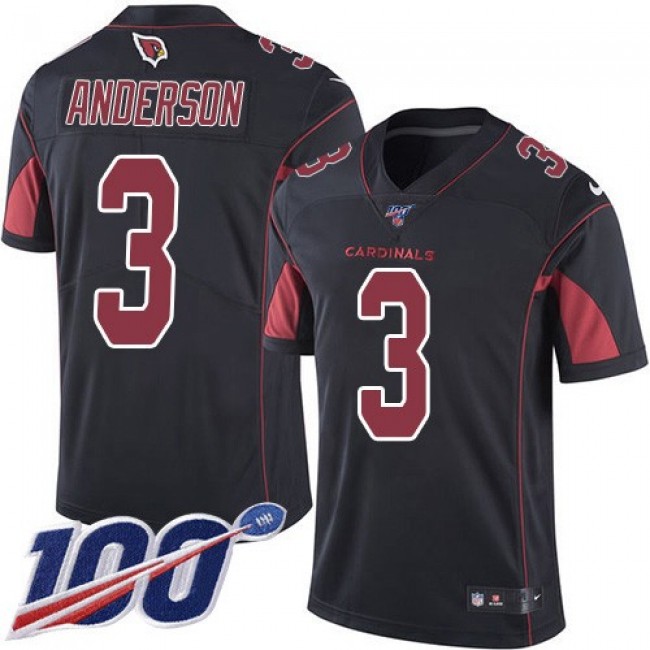 Nike Cardinals #3 Drew Anderson Black Men's Stitched NFL Limited Rush 100th Season Jersey