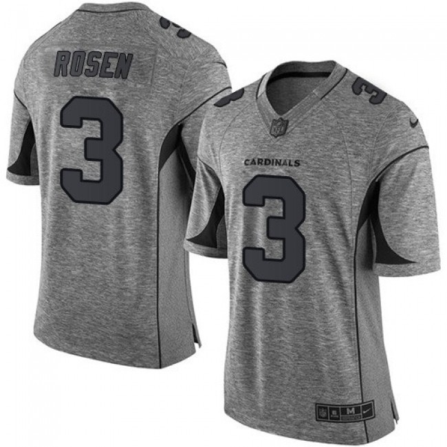 Nike Cardinals #3 Josh Rosen Gray Men's Stitched NFL Limited Gridiron Gray Jersey