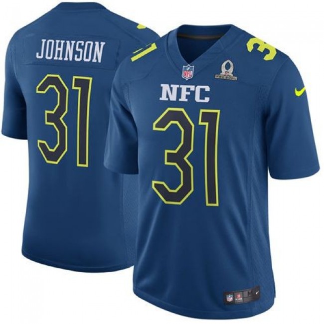 Nike Cardinals #31 David Johnson Navy Men's Stitched NFL Game NFC 2017 Pro Bowl Jersey