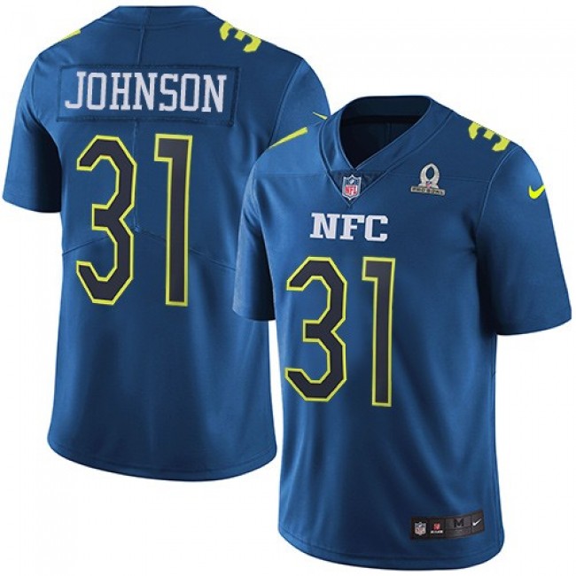 Arizona Cardinals #31 David Johnson Navy Youth Stitched NFL Limited NFC 2017 Pro Bowl Jersey