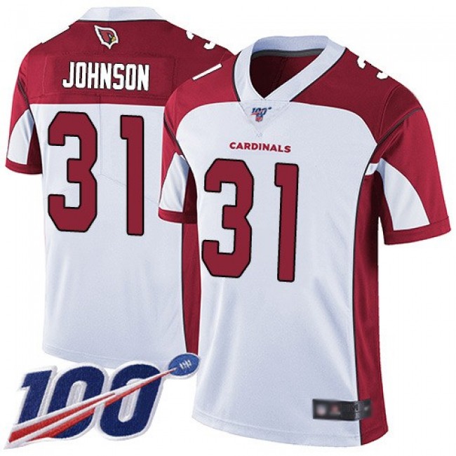 Nike Cardinals #31 David Johnson White Men's Stitched NFL 100th Season Vapor Limited Jersey