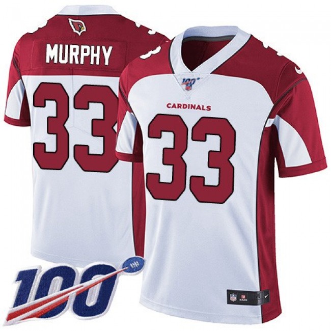Nike Cardinals #33 Byron Murphy White Men's Stitched NFL 100th Season Vapor Limited Jersey