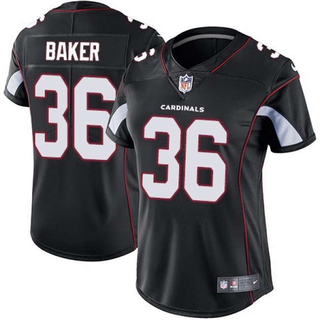 Women's Cardinals #36 Budda Baker Black Alternate Stitched NFL Vapor Untouchable Limited Jersey