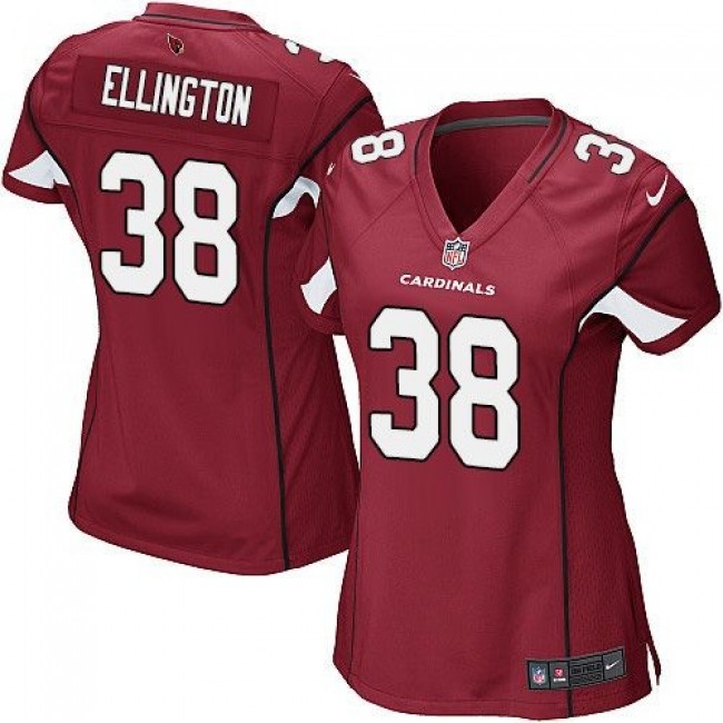 Women's Cardinals #38 Andre Ellington Red Team Color Stitched NFL Elite Jersey