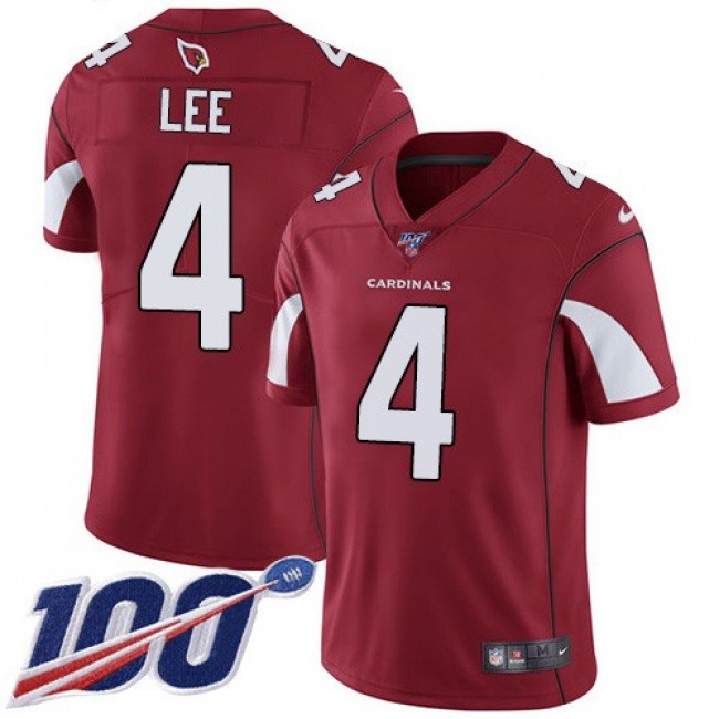 Nike Cardinals #4 Andy Lee Red Team Color Men's Stitched NFL 100th Season Vapor Limited Jersey