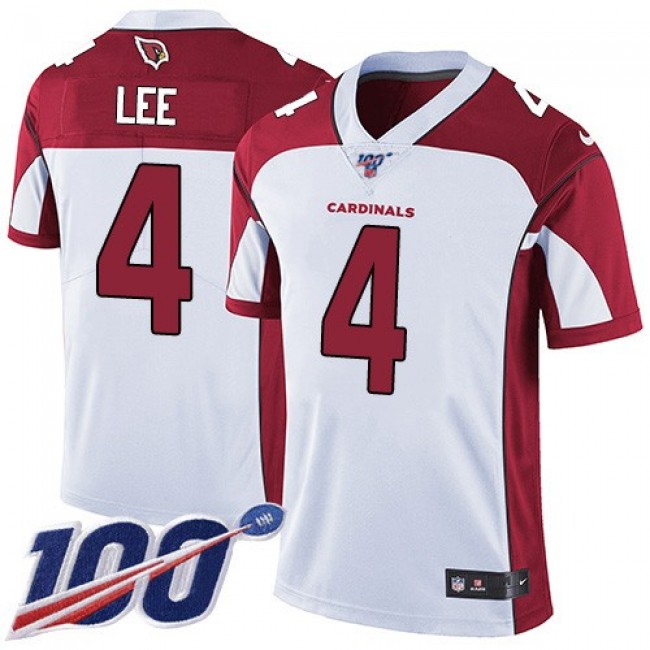 Nike Cardinals #4 Andy Lee White Men's Stitched NFL 100th Season Vapor Limited Jersey
