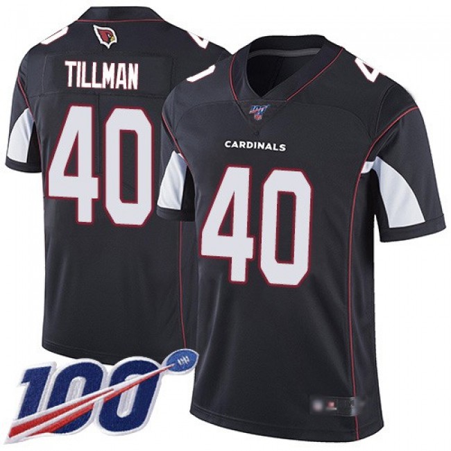 Nike Cardinals #40 Pat Tillman Black Alternate Men's Stitched NFL 100th Season Vapor Limited Jersey