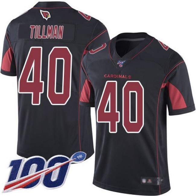 Nike Cardinals #40 Pat Tillman Black Men's Stitched NFL Limited Rush 100th Season Jersey