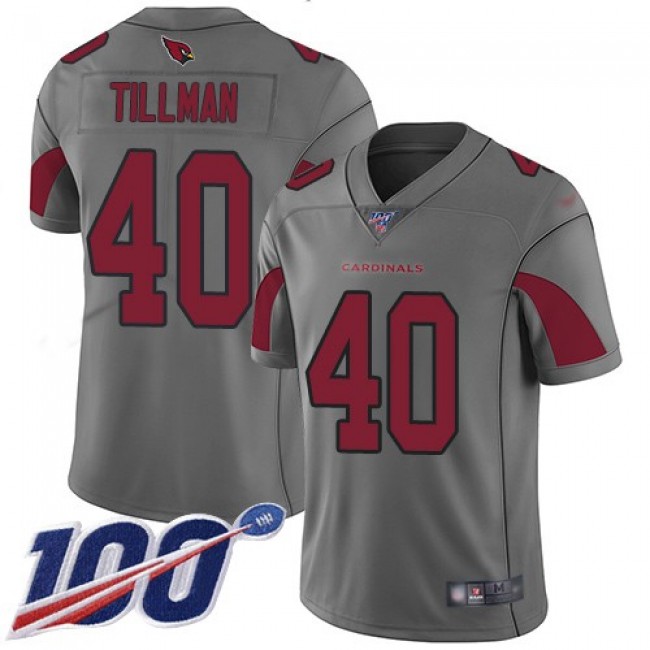 Nike Cardinals #40 Pat Tillman Silver Men's Stitched NFL Limited Inverted Legend 100th Season Jersey