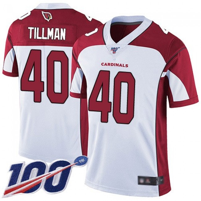 Nike Cardinals #40 Pat Tillman White Men's Stitched NFL 100th Season Vapor Limited Jersey