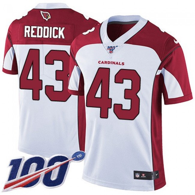 Nike Cardinals #43 Haason Reddick White Men's Stitched NFL 100th Season Vapor Limited Jersey