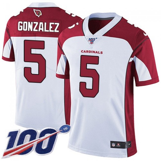 Nike Cardinals #5 Zane Gonzalez White Men's Stitched NFL 100th Season Vapor Limited Jersey
