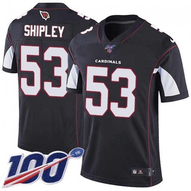 Nike Cardinals #53 A.Q. Shipley Black Alternate Men's Stitched NFL 100th Season Vapor Limited Jersey