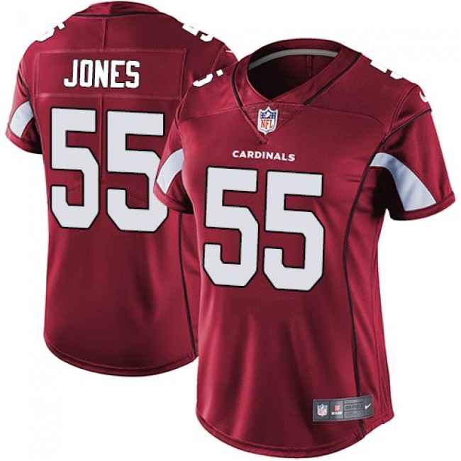 Women's Cardinals #55 Chandler Jones Red Team Color Stitched NFL Vapor Untouchable Limited Jersey