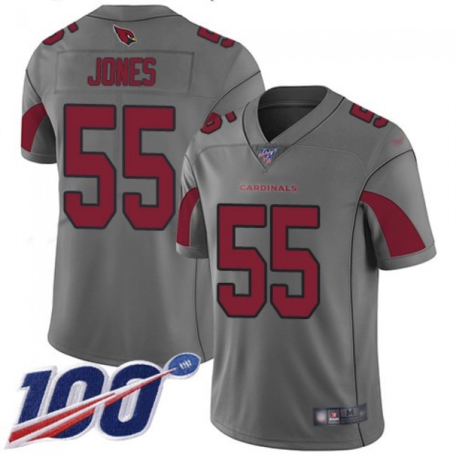 Nike Cardinals #55 Chandler Jones Silver Men's Stitched NFL Limited Inverted Legend 100th Season Jersey