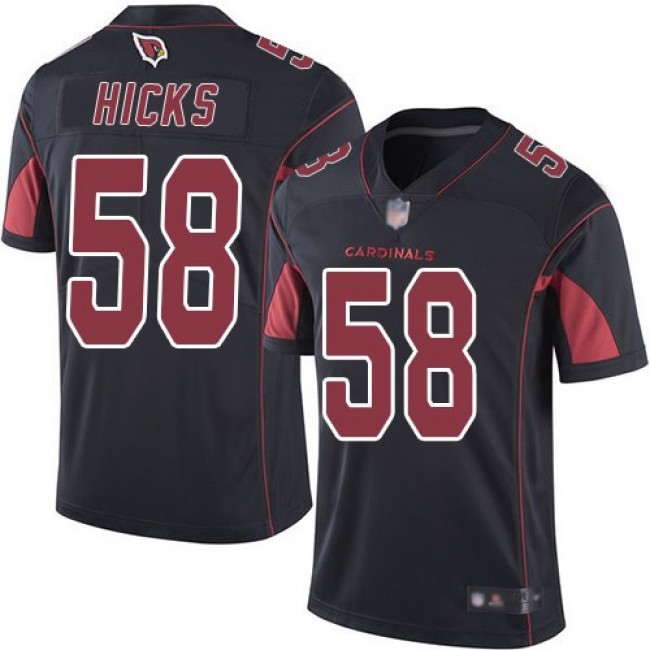 Nike Cardinals #58 Jordan Hicks Black Men's Stitched NFL Limited Rush Jersey