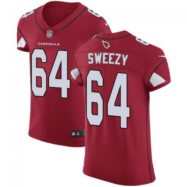 Nike Cardinals #64 J.R. Sweezy Red Team Color Men's Stitched NFL Vapor Untouchable Elite Jersey