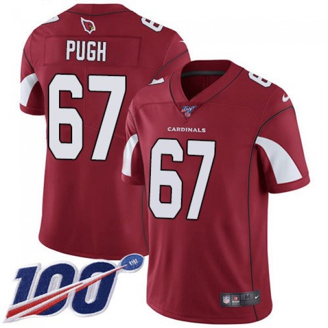 Nike Cardinals #67 Justin Pugh Red Team Color Men's Stitched NFL 100th Season Vapor Limited Jersey