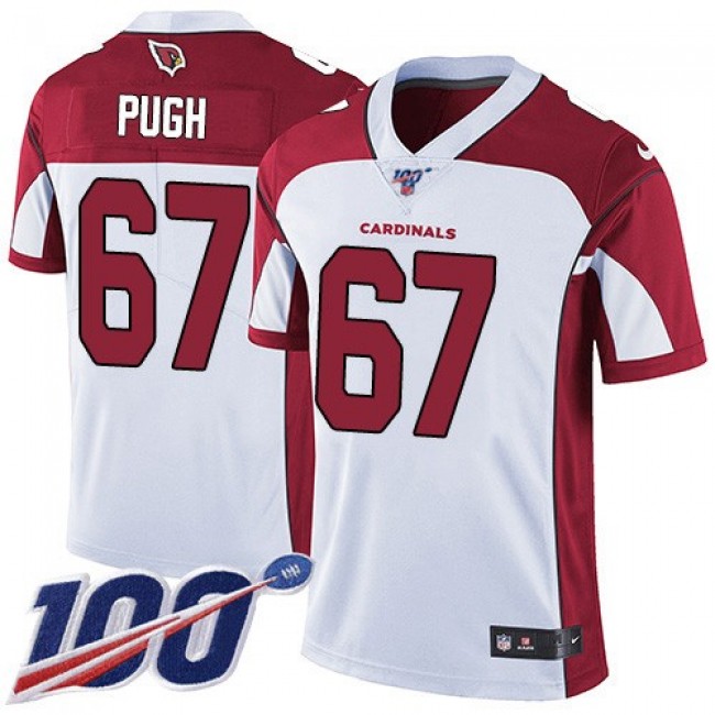 Nike Cardinals #67 Justin Pugh White Men's Stitched NFL 100th Season Vapor Limited Jersey