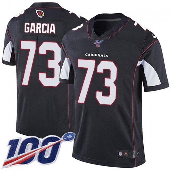 Nike Cardinals #73 Max Garcia Black Alternate Men's Stitched NFL 100th Season Vapor Limited Jersey